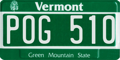 VT license plate POG510