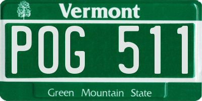VT license plate POG511