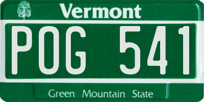 VT license plate POG541