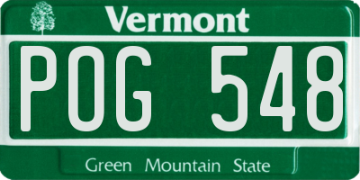 VT license plate POG548