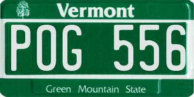 VT license plate POG556