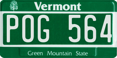 VT license plate POG564