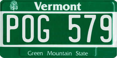 VT license plate POG579