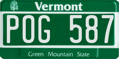 VT license plate POG587