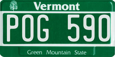 VT license plate POG590