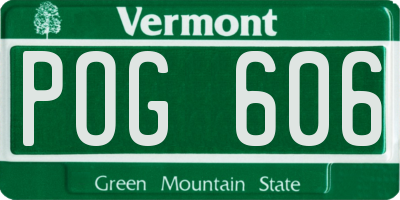 VT license plate POG606