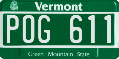 VT license plate POG611