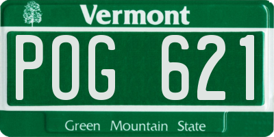 VT license plate POG621
