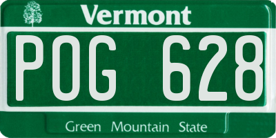 VT license plate POG628