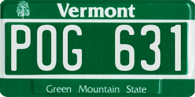 VT license plate POG631