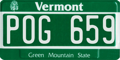 VT license plate POG659