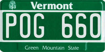VT license plate POG660