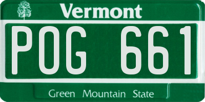 VT license plate POG661
