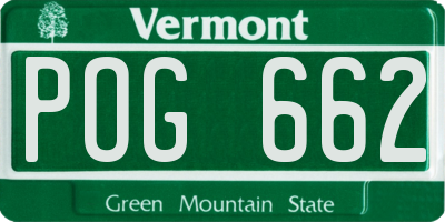 VT license plate POG662
