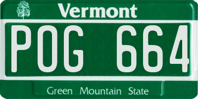 VT license plate POG664