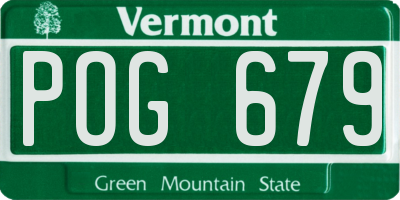 VT license plate POG679