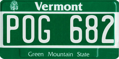 VT license plate POG682