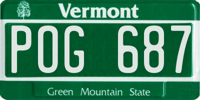 VT license plate POG687
