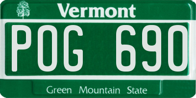 VT license plate POG690