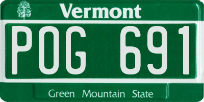 VT license plate POG691