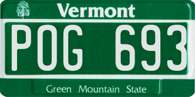VT license plate POG693