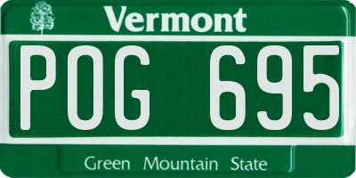 VT license plate POG695