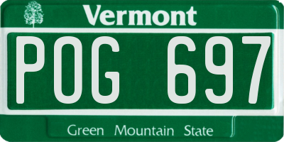 VT license plate POG697