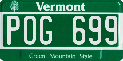 VT license plate POG699