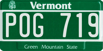 VT license plate POG719