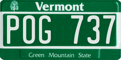 VT license plate POG737