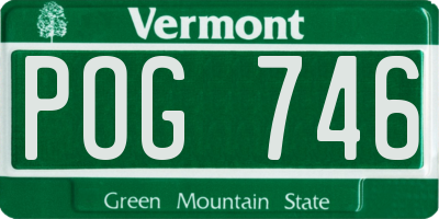 VT license plate POG746