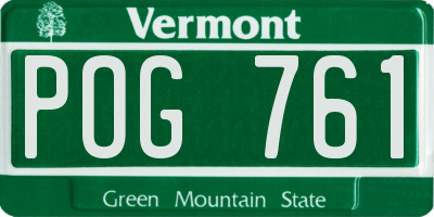 VT license plate POG761
