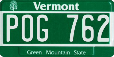 VT license plate POG762