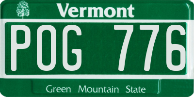 VT license plate POG776
