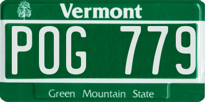 VT license plate POG779