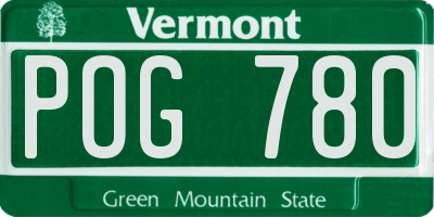 VT license plate POG780
