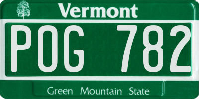 VT license plate POG782