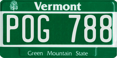 VT license plate POG788