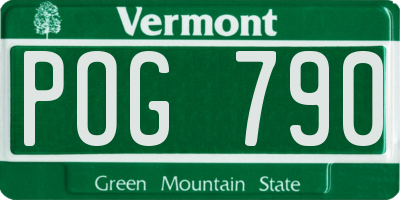 VT license plate POG790