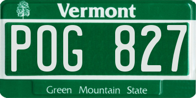 VT license plate POG827