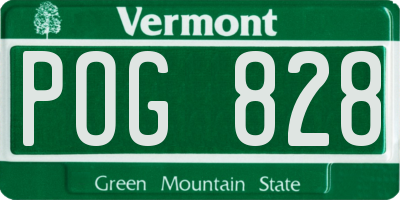 VT license plate POG828