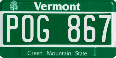 VT license plate POG867