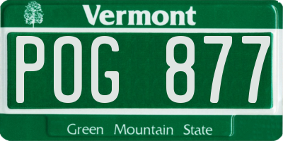 VT license plate POG877