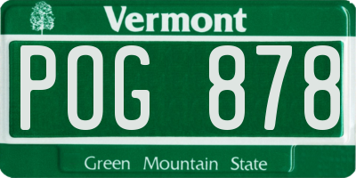 VT license plate POG878