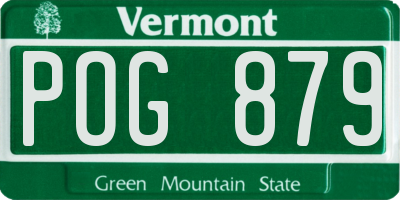 VT license plate POG879