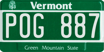 VT license plate POG887
