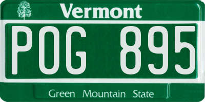 VT license plate POG895