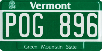 VT license plate POG896