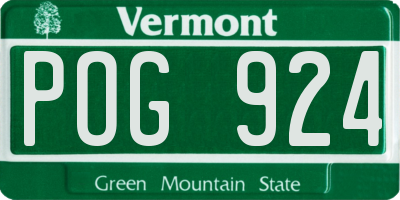 VT license plate POG924