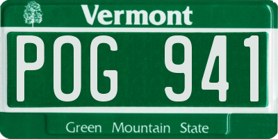 VT license plate POG941
